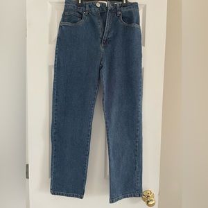 straight leg denim jeans